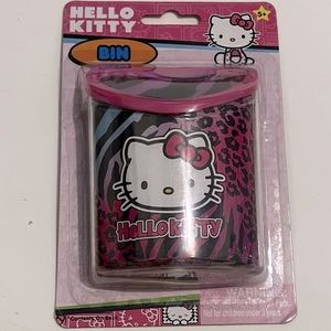 NEW Hello Kitty animal print small magnetic bin.